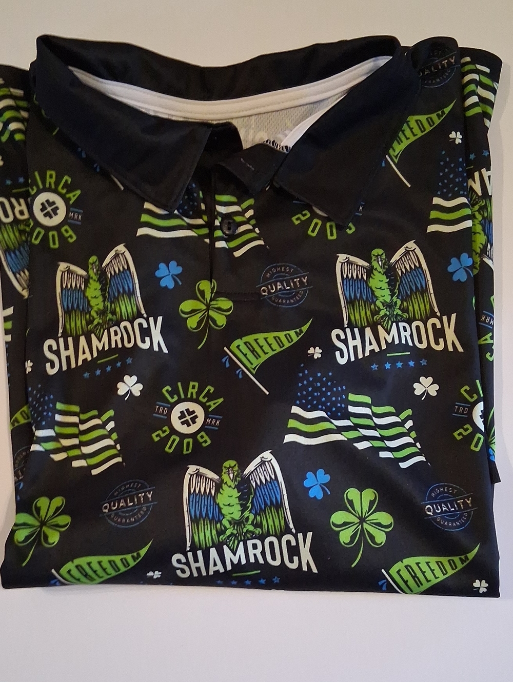 St. Patricks Day Polo. Size Xl Used
